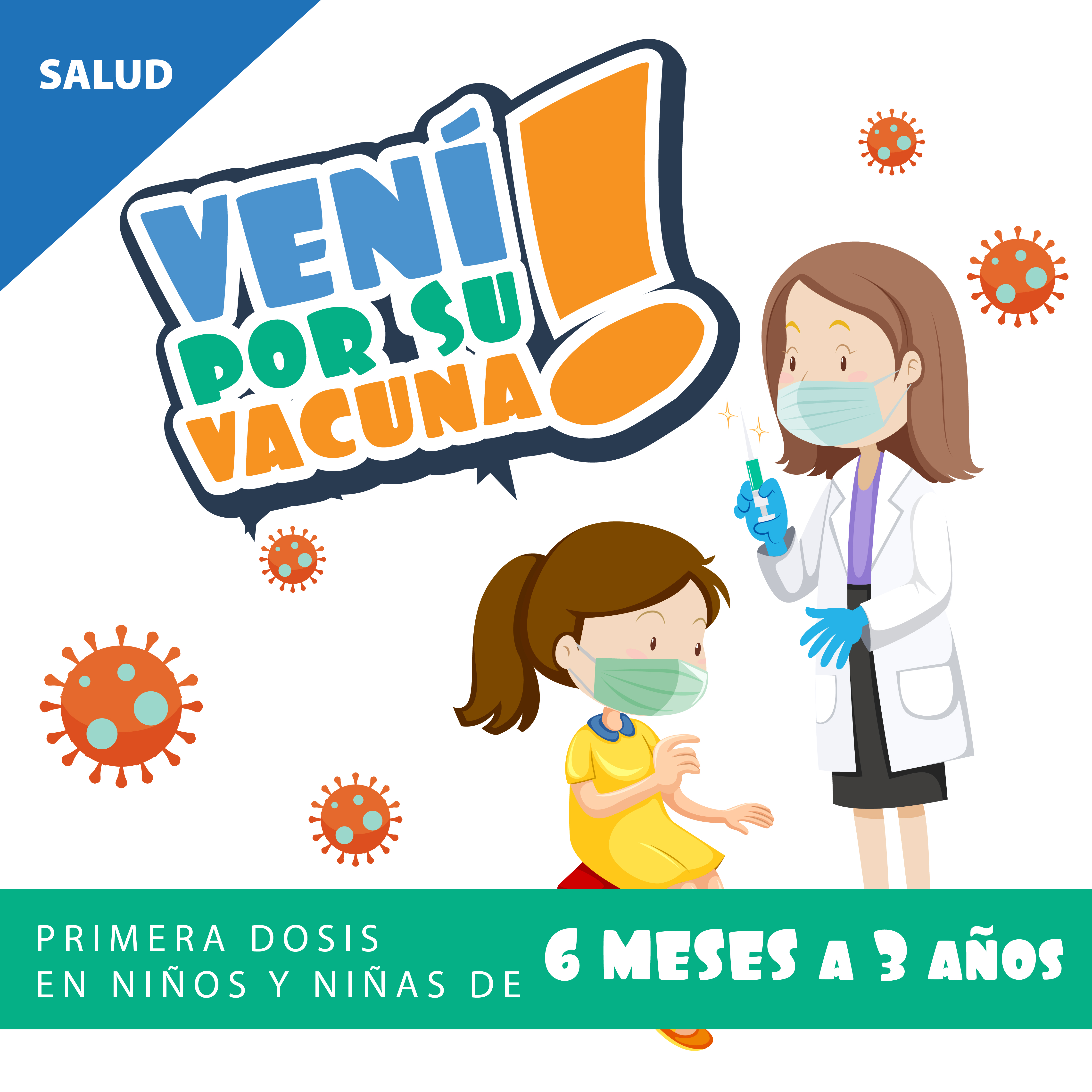 Vacunación Covid 19 para niños y niñas de 5 meses a 3 años